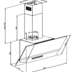 (90cm,900m3/h) Hút mùi HAFELE HC-H902WB 533.87.379 (Kính nghiêng)