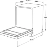 (60cm,mở cửa) Máy rửa bát HAFELE HDW-F60EB 538.21.310 (độc lập)