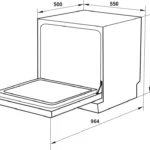 (55cm,UV) Máy rửa bát HAFELE HDW-T5551B 538.21.340 (Để bàn)