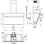 (90cm, N) Hút mùi HAFELE kính nghiêng HH-WVG90B 539.89.335 (900m3/h)
