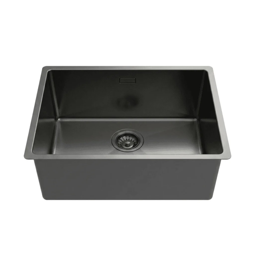 (540mm, titan) Chậu bếp inox HAFELE 567.24.480 R10 HS25-SSN1S-540 Nano PVD