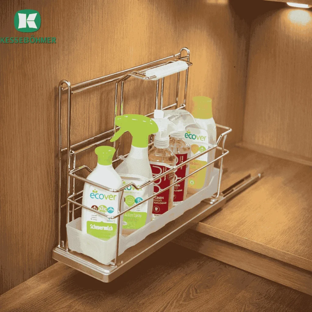 (K, 180mm) Rổ dụng cụ vệ sinh Kesseböhmer 545.48.260 Portero