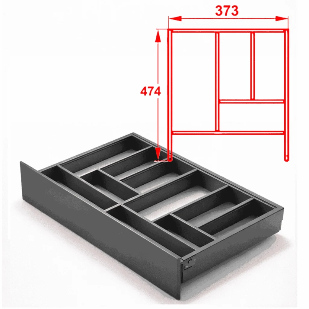 (450mm) Bộ khay chia ngăn kéo HAFELE 552.52.304 (xám) 552.52.804 (trắng)
