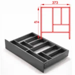 (450mm) Bộ khay chia ngăn kéo HAFELE 552.52.304 (xám) 552.52.804 (trắng)