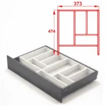 (450mm) Bộ khay chia ngăn kéo HAFELE 552.52.304 (xám) 552.52.804 (trắng)