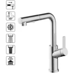 Vòi bếp HAFELE rút 570.85.049 (Chrome mờ)