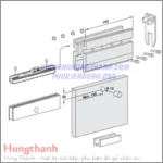 Bánh xe cho cửa kính trượt 100kg Hafele, lắp phải 941.02.023