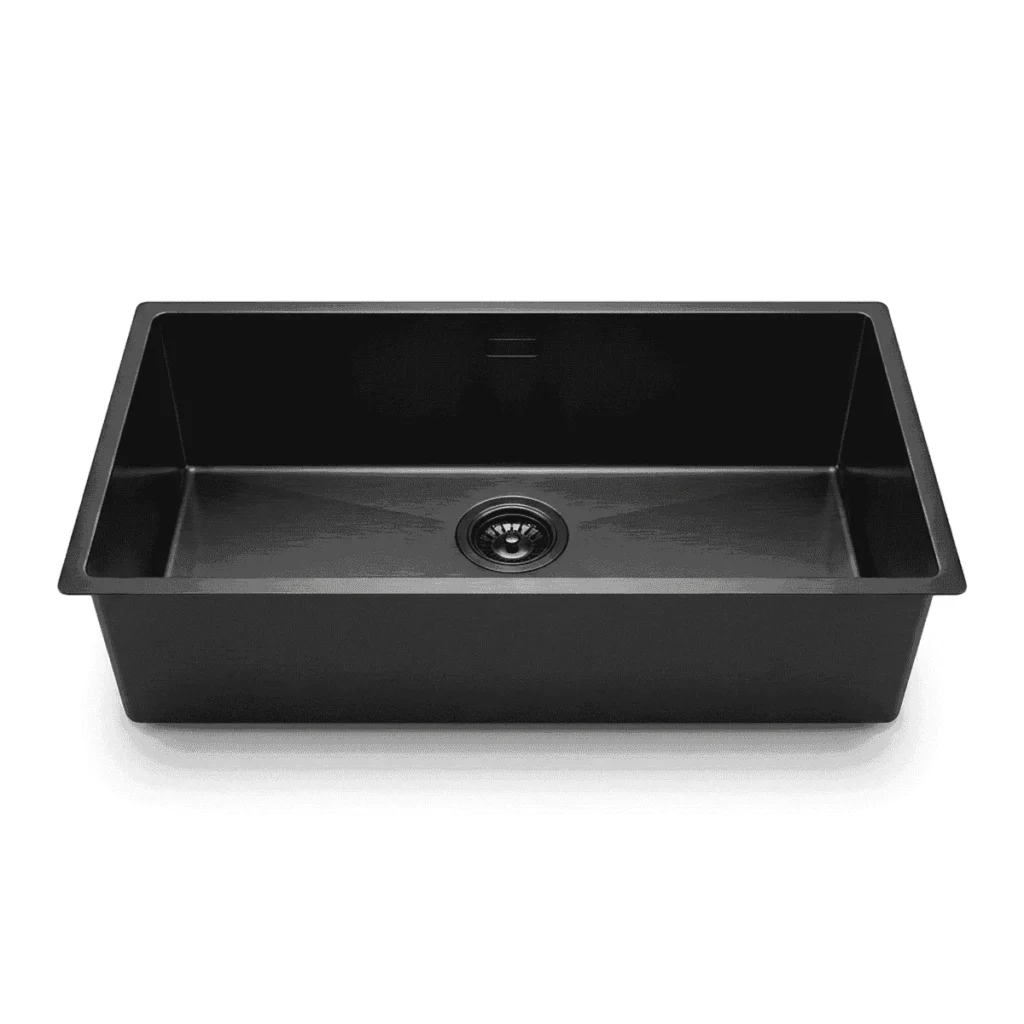 (760mm, đen) Chậu bếp inox HAFELE 567.24.483 R25 HS25-SSN1S-760 Nano PVD