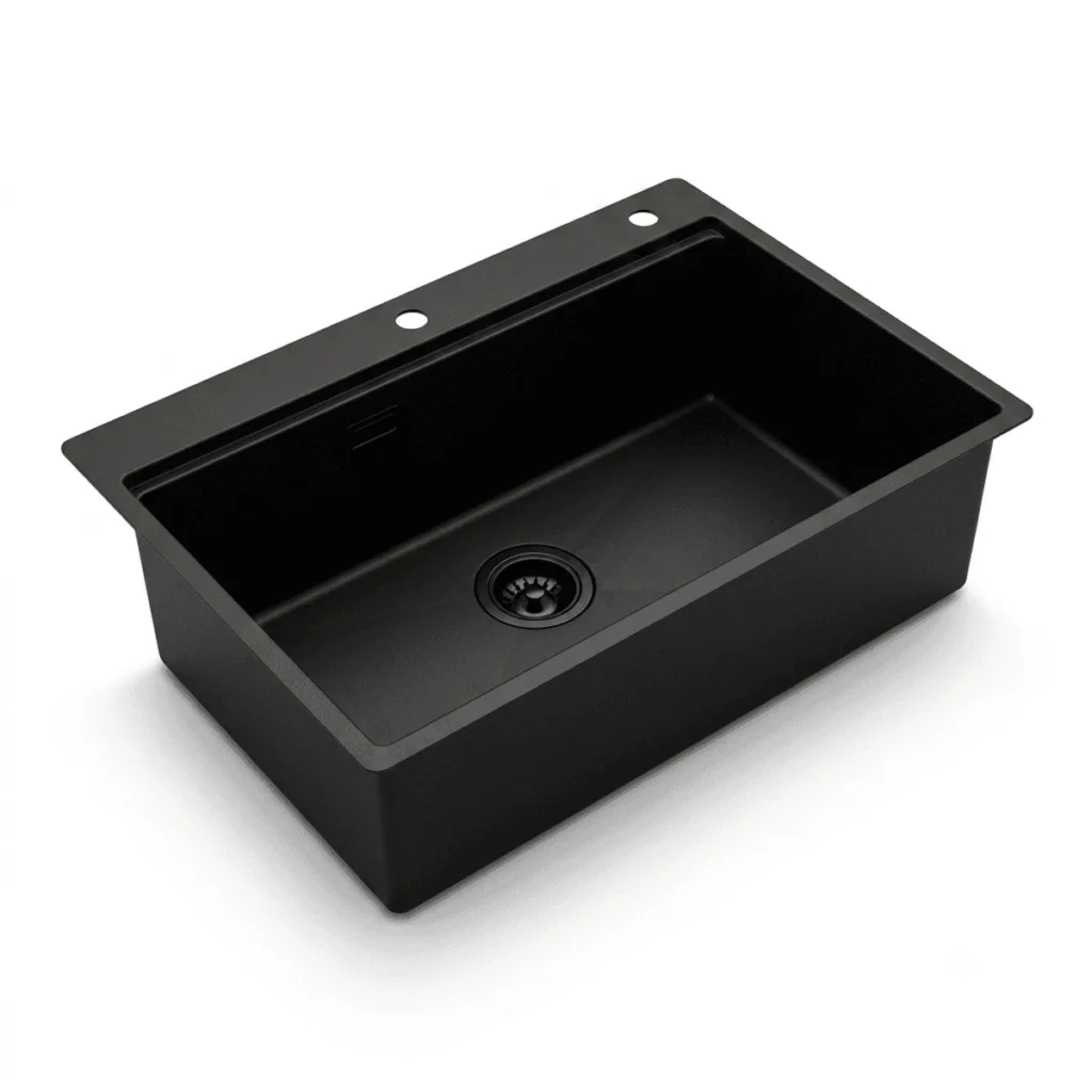 (760mm, đen) Chậu bếp inox HAFELE 567.24.485 R10 HS25-SSN1S-7650 Nano PVD