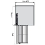 (400mm, H870) Rổ kéo đa năng HAFELE 4 tầng (Trắng)