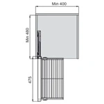 (400mm, H870) Rổ kéo đa năng HAFELE 807.95.180 807.95.181 4 tầng (Chestnut)
