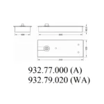 (80kg, EN2) Bản lề sàn HAFELE 932.77.000 932.79.020 (Lắp âm)