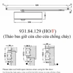 (80kg, EN2-4,HO/F, lắp nổi) Đóng cửa tự động HAFELE DCL21 (Tay co thuỷ lực)