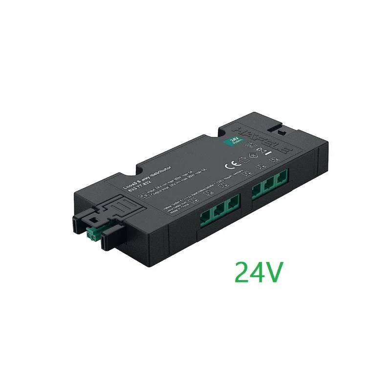 (24V, 6 cổng, 0 công tắc, BTB) Bộ chia điện áp HAFELE 833.77.832 (Box to box)