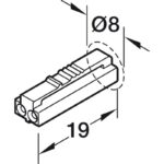 (24v,8mm) Dây dẫn điện LED HAFELE 833.95.706 LOOX5 (2000mm)