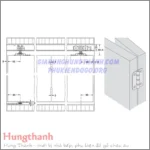 Trục quay dưới cho cửa xếp 50kg Hafele 407.58.011