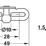 (60N) Pittong nâng cánh HAFELE 373.82.906 (60N)
