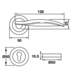Tay nắm gạt có nắp che HAFELE 901.79.706 WIND