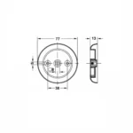 (Ø77x13mm) Tay nắm âm HAFELE 902.00.592 (inox mờ)