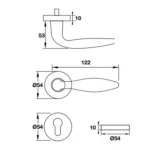 Tay nắm gạt có nắp che HAFELE 902.92.926 ROSETTE