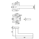 Tay nắm gạt có nắp che HAFELE 903.80.004 ROSETTE