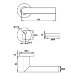 Tay nắm gạt có nắp che HAFELE 903.91.454 ROSETTE