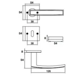 Tay nắm gạt có nắp che HAFELE 903.92.716 ROSETTE