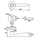 Tay nắm gạt có nắp che HAFELE 903.98.135 ROSETTE