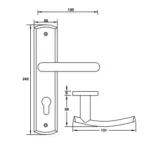 Tay nắm gạt đế dài HAFELE 903.98.467