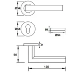 Tay nắm gạt có nắp che HAFELE 903.99.033 ROSETTE