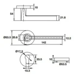Tay nắm gạt có nắp che HAFELE 903.99.329 ROSETTE