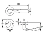 Tay nắm gạt có nắp che HAFELE 903.99.572 ROSETTE