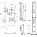 (BS55/CC72mm) Thân khóa HAFELE 911.25.100 (đen mờ)