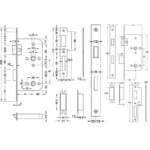 (BS55/78mm,F, WC) Thân khóa HAFELE 911.02.157 (inox mờ)