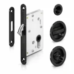 (DIY BS50mm, WC) Bộ khóa cửa trượt HAFELE 911.26.522 (đen mờ)