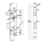 (BS30/CC85mm) Thân khóa HAFELE 911.77.263
