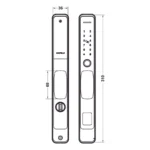 (55mm, cửa trượt) Khoá điện tử vân tay HAFELE DL6600-SL 912.20.144 (màu đen)