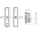 (120mm) Khoá điện tử vân tay HAFELE 912.20.693 912.20.652 912.20.659 AL2401 (Màu đen)