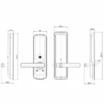 (130mm) Khoá điện tử vân tay HAFELE ML2502B 912.21.048 (Màu đen)