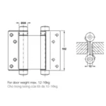 (16kg) Bản lề bật 2 chiều HAFELE 927.97.020 (inox mờ)