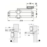 (60kg,EN3,NHO, lắp nổi) Đóng cửa tự động HAFELE 931.84.229 DCL110