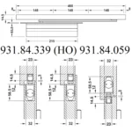 (80kg, EN4, HO, lắp âm) Đóng cửa tự động HAFELE 931.84.339 DCL34 (Tay co thuỷ lực)