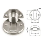 (Ø60mm) Chặn cửa nam châm HAFELE 938.30.030