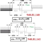 (Telescopic) Phụ kiện đồng bộ xếp cửa trượt HAFELE Slido Telescopic D-line11