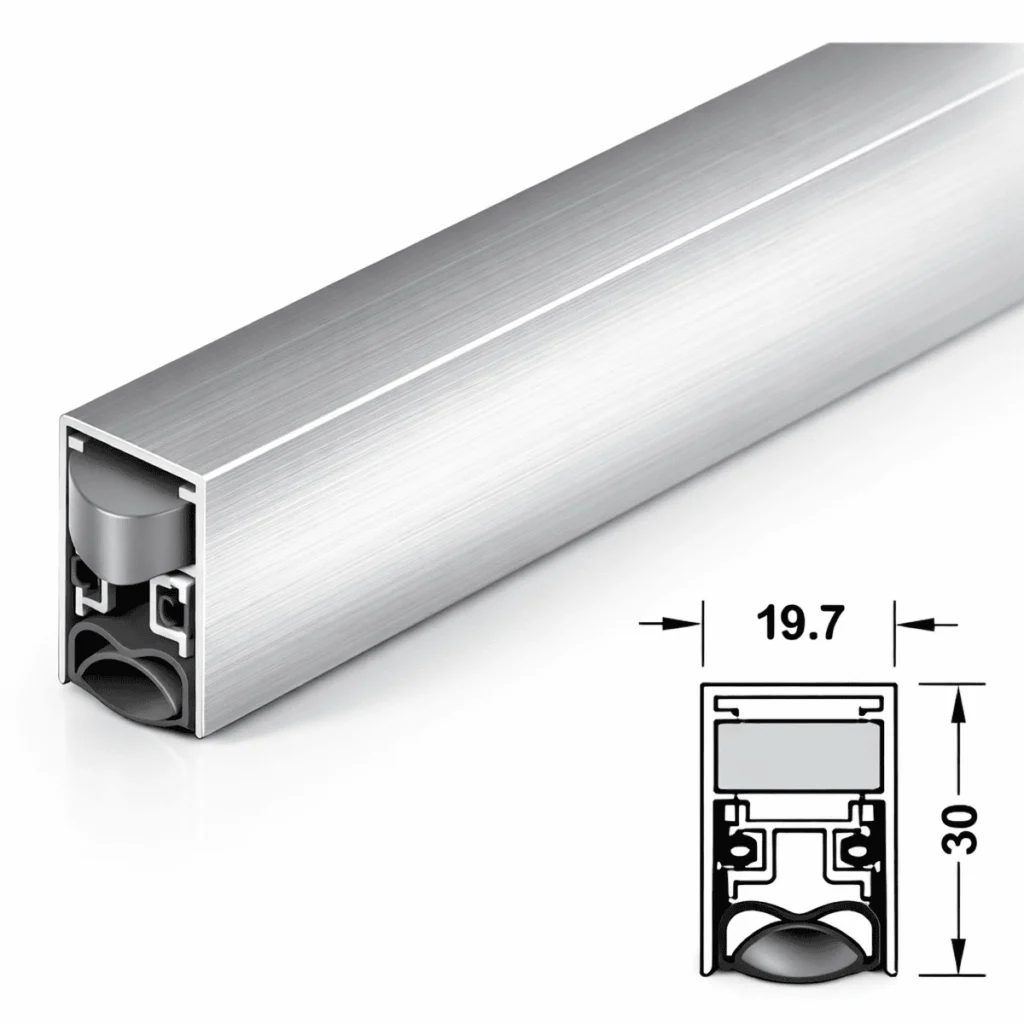 (630-1230mm, F) Thanh chắn bụi tự động HAFELE 950.05.910 950.05.911 950.05.912 950.05.913 951.05.914 950.05.915 950.05.916 DDS20 (Đệm cửa)