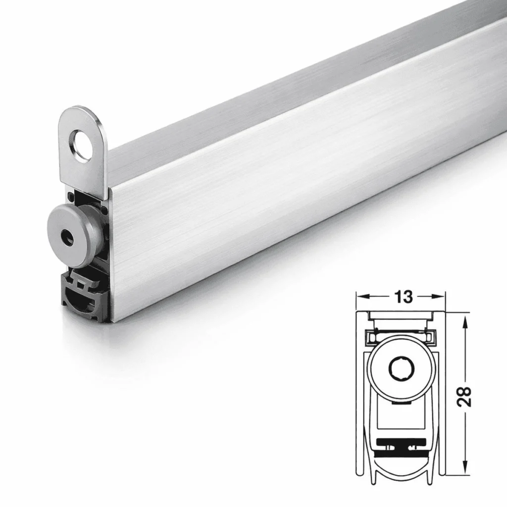 (833-1083mm) Thanh chắn bụi tự động HAFELE 950.45.015 950.45.016 950.45.017 DDS1328 (Đệm cửa)