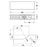 Kẹp kính trên inox đen mờ, HAFELE 981.00.658