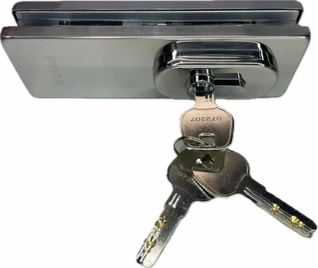 Khóa kẹp chân kính inox bóng, HAFELE 981.00.660