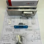Khóa kẹp chân kính inox mờ, HAFELE 981.50.030