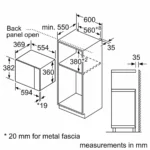(25L) Lò vi sóng-nướng BOSCH Series 6 BEL554MS0B (Đĩa xoay)